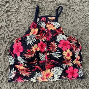 NWOT VS Pink Floral eyelash lace high neck bralette S